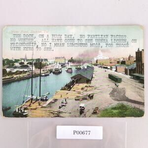 Water Front Stockton California 1900s Old Postcard CA PC Divided Back Type Front